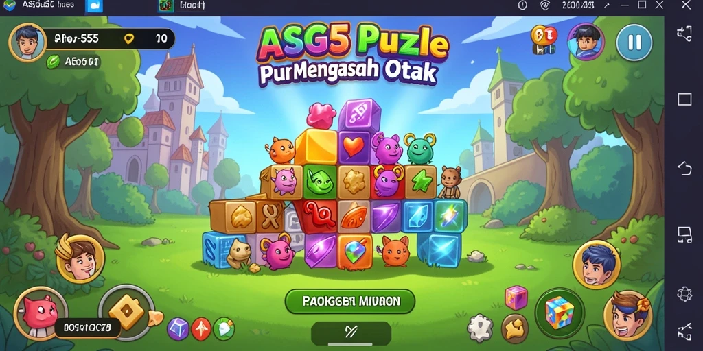 Tangkapan layar ASG55 yang menunjukkan suasana permainan Puzzle yang menantang.