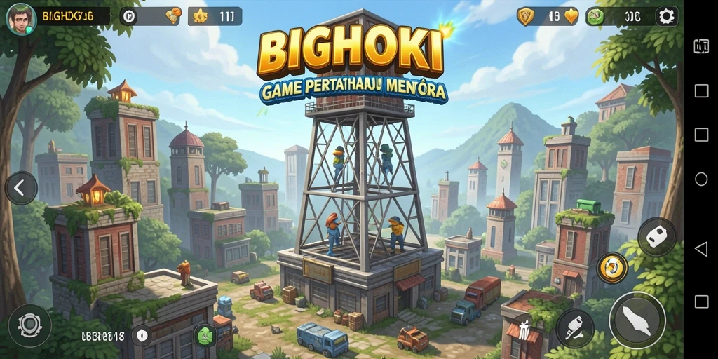 Tampilan gameplay BIGHOKI yang menantang dan strategis.