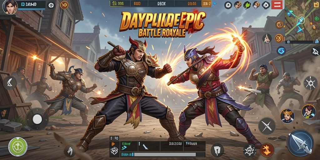 Gameplay seru dan mendebarkan dari DAYA4D Battle Royale.