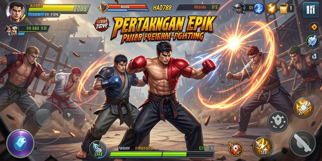 Tampilan gameplay HAO788 dengan aksi pertarungan yang intens.