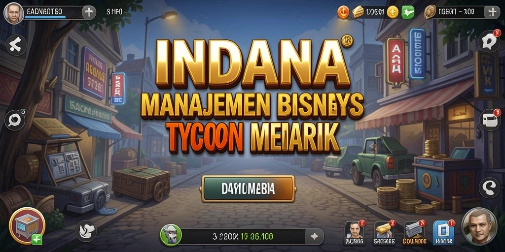 Tampilan gameplay INDAAA dengan elemen manajemen yang menarik.