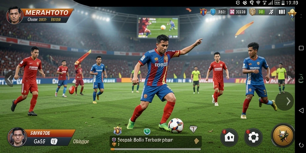 Tampilan permainan sepak bola yang mendebarkan di MERAHTOTO.