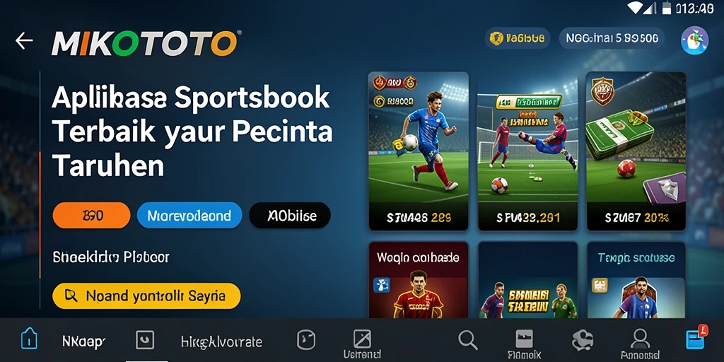 Tampilan utama MIKOTOTO dengan berbagai pilihan taruhan olahraga.