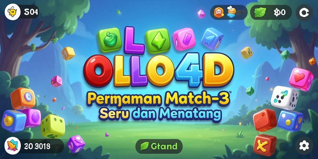 Gameplay seru OLLO4D dengan tantangan Match-3 yang menarik.