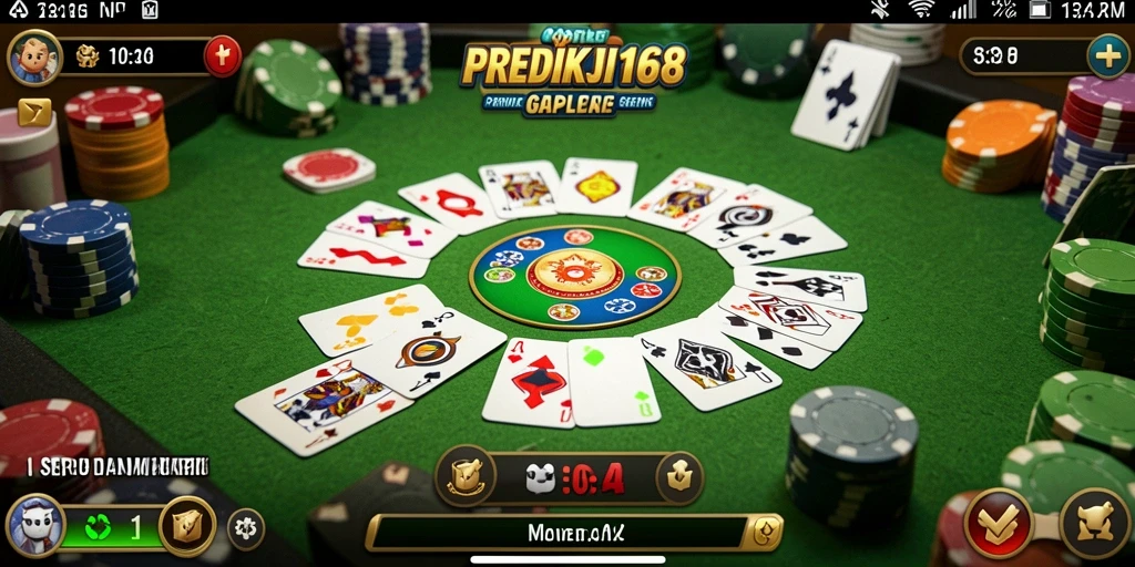 Screenshot gameplay PREDIKSI168 menampilkan momen seru permainan Gaple.