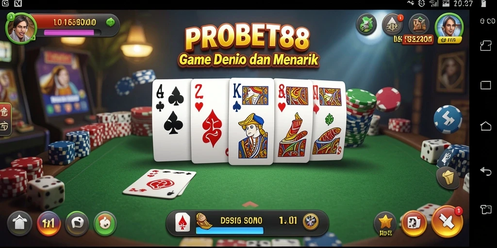 Screenshot gameplay PROBET88 yang menunjukkan serunya bermain Domino.