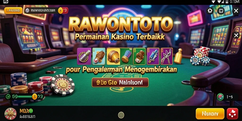 Screenshot gameplay RAWONTOTO yang mendebarkan dalam suasana kasino.