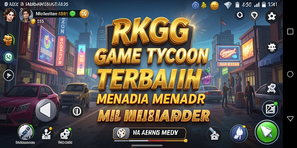 Screenshot menampilkan gameplay seru RKGG dengan elemen Tycoon.