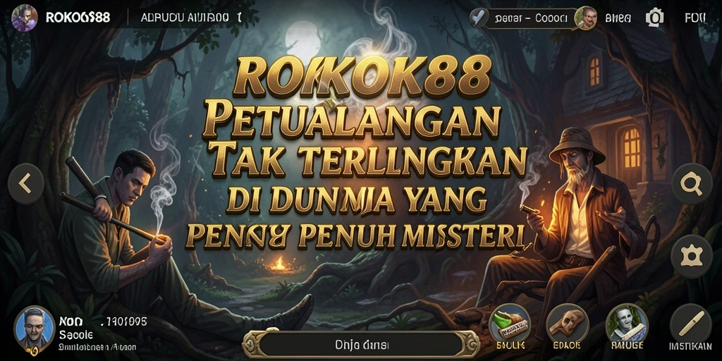 Screenshot gameplay ROKOK88 menampilkan karakter beraksi di hutan misterius.