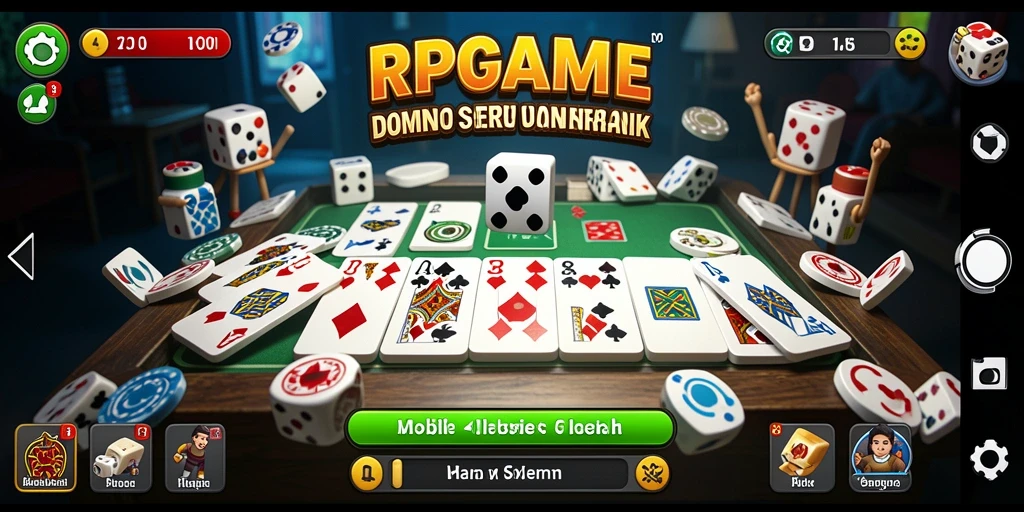 Tampilan gameplay Domino yang seru dan interaktif.