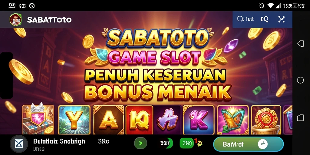 Gameplay menarik SABATOTO dengan berbagai tema slot yang seru.
