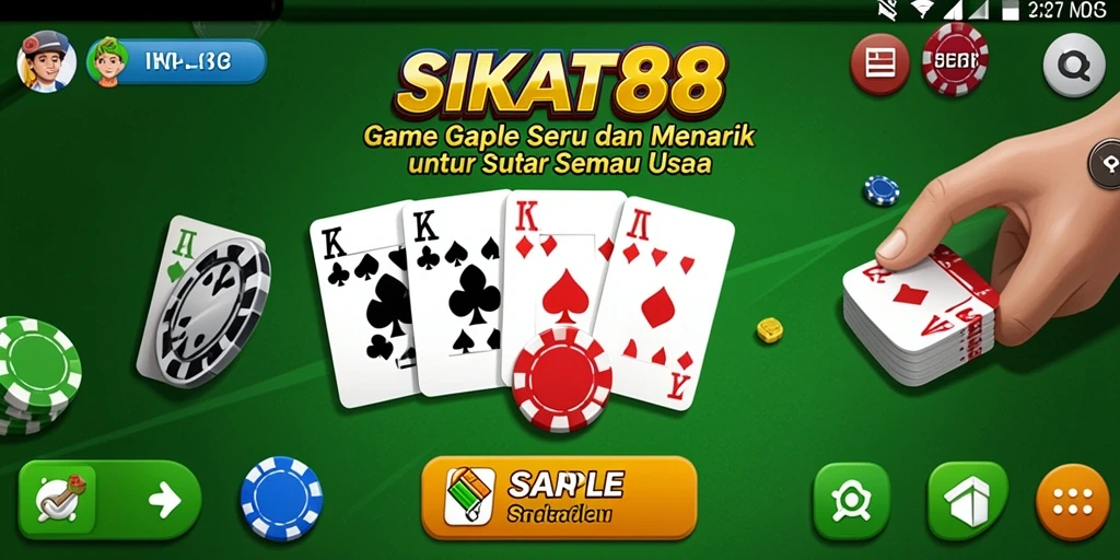 Tampilan gameplay SIKAT88 yang seru dan interaktif dalam Gaple.