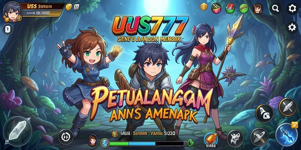 Gameplay UUS777 menampilkan karakter Anime yang dinamis dan pertempuran seru.